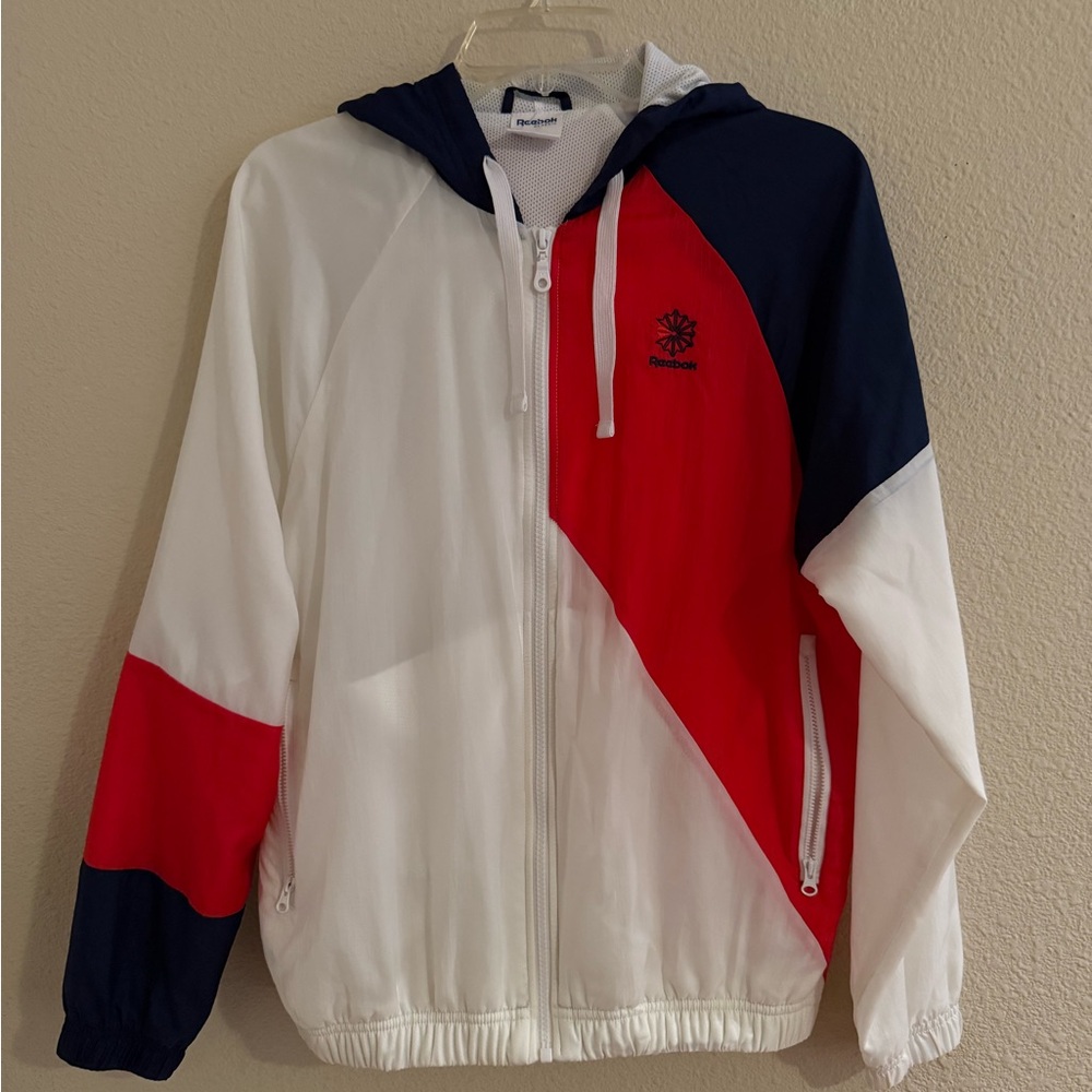 Reebok Red, White, and Blue Windbreaker